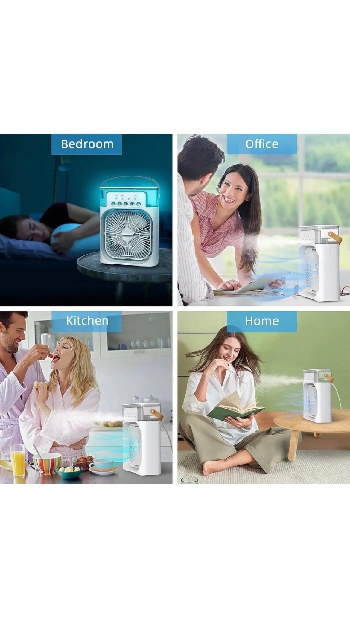 Portable Mini Air Cooler Fan – USB Rechargeable Personal AC for Summer ❄️