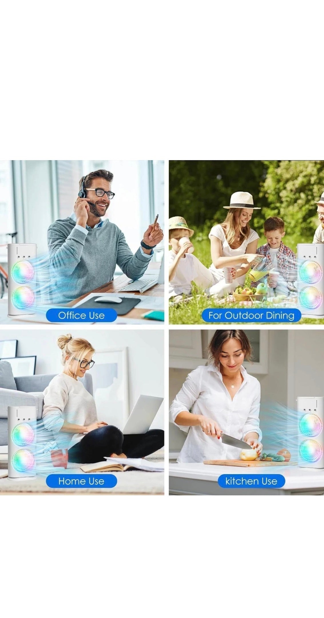 Arctic Dual Fan Air Cooler with Mist Spray – Portable Mini AC for Instant Cooling ❄️”