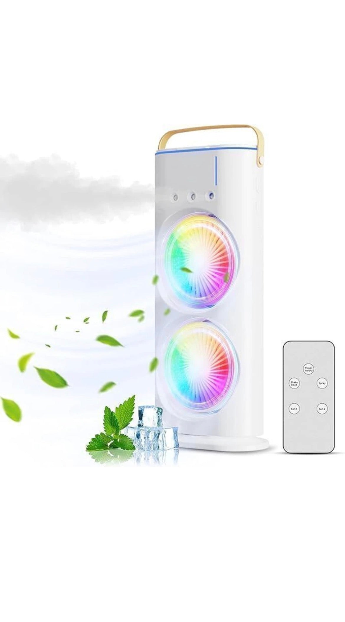 Arctic Dual Fan Air Cooler with Mist Spray – Portable Mini AC for Instant Cooling ❄️”