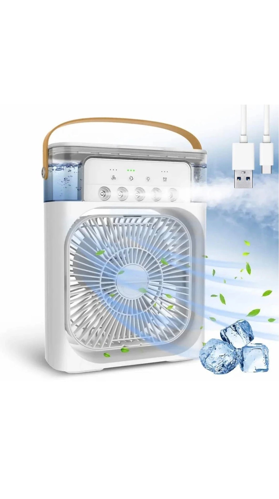 Portable Mini Air Cooler Fan – USB Rechargeable Personal AC for Summer ❄️