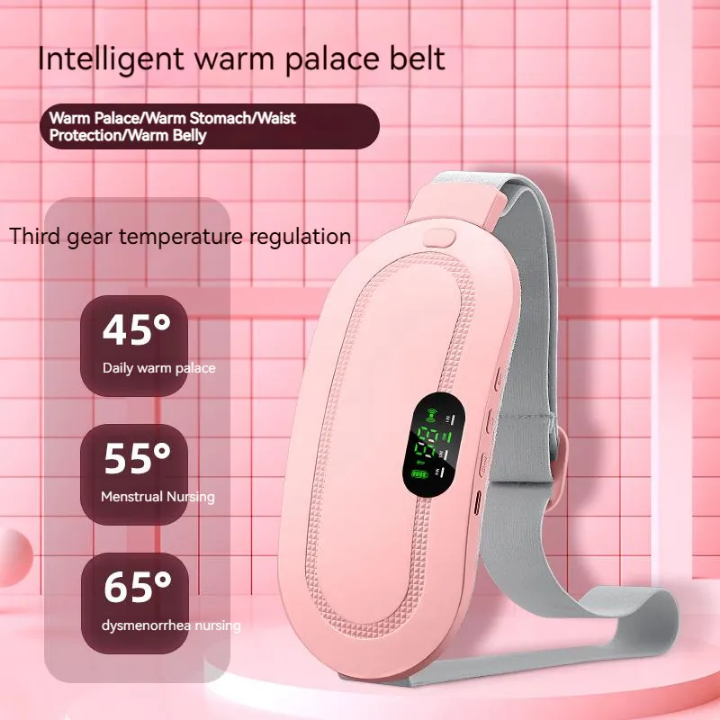 Periods massager Portable Electric Heating Pad Belt with Digital Display | Rechargeable Pain Relief Massager (Hot Compress Therapy