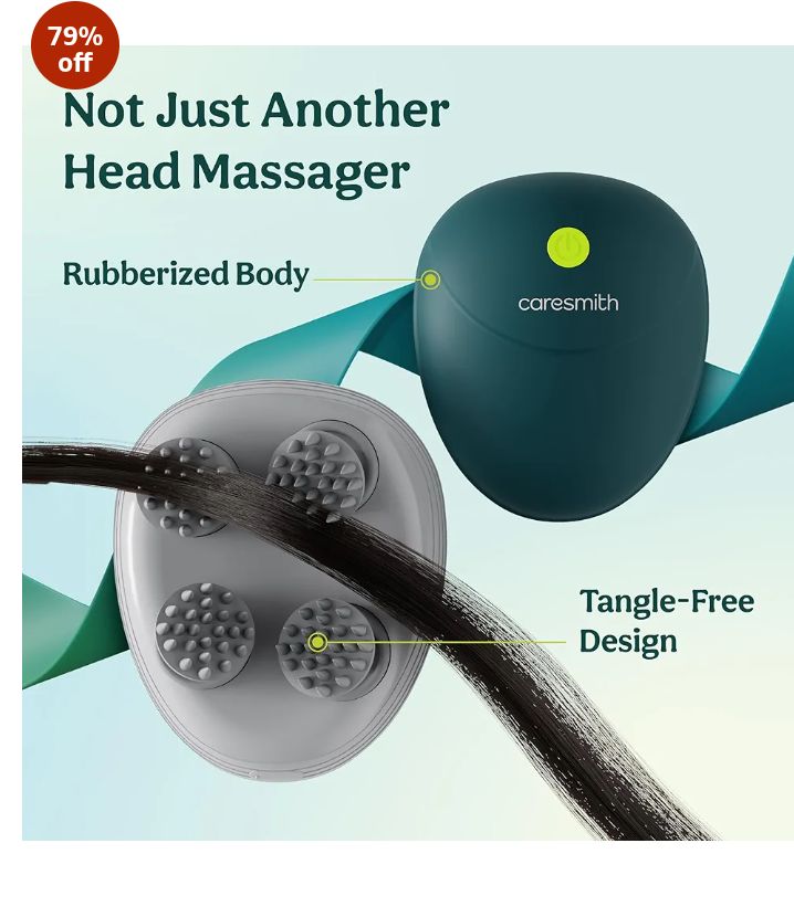 Portable Electric Scalp Massager – Rechargeable Deep Head & Hair Relaxation Brush