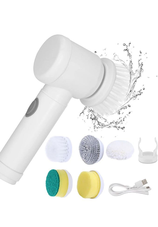 3-in-1 Rechargeable Electric Cleaning Brush – Waterproof Multi-Purpose Scrubber for Kitchen, Bathroom & Home Cleaning