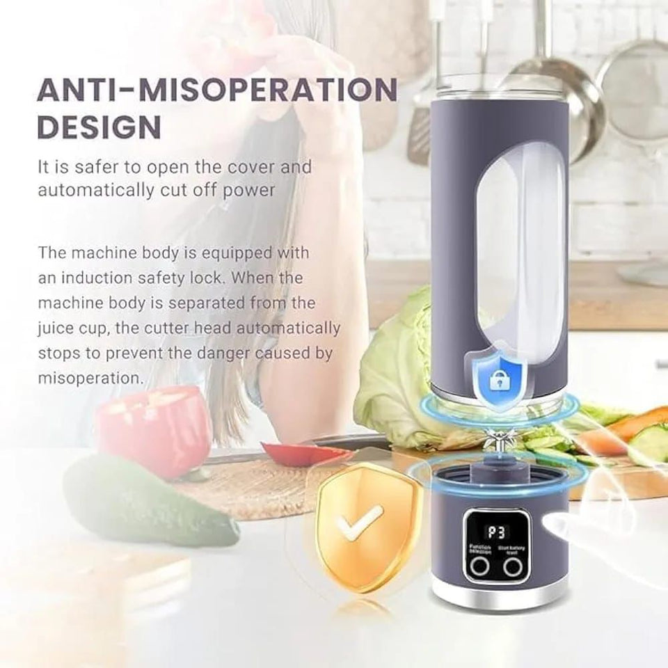Portable Rechargeable Blender Bottle – 500ML USB Juicer Cup for Smoothies & Fresh Juice