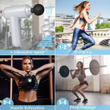 Mini Portable Deep Tissue Massage Gun – Rechargeable Muscle Relaxation Massager with 4 Heads