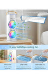 Portable Dual Mist Evaporative Air Cooler with LED Light & Remote Control