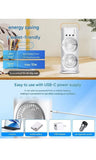 Portable Dual Mist Evaporative Air Cooler with LED Light & Remote Control